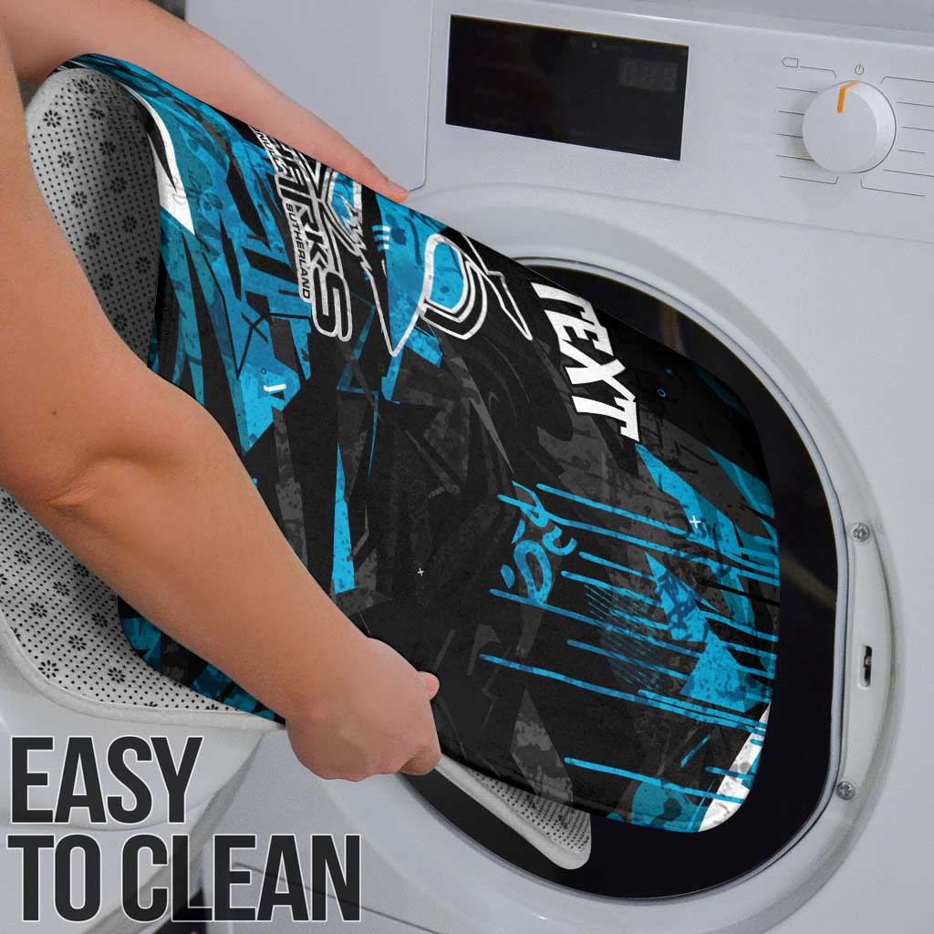 Personalized Cronulla Sutherland Sharks Bathroom Set Graffiti Grunge Abstract Urban Street Style Design