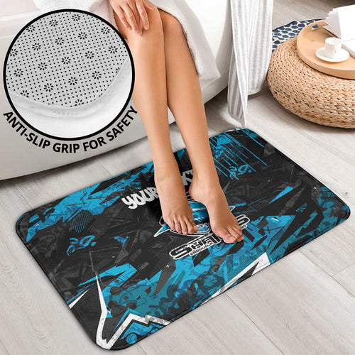 Personalized Cronulla Sutherland Sharks Bathroom Set Graffiti Grunge Abstract Urban Street Style Design
