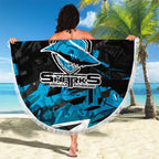 Personalized Cronulla Sutherland Sharks Beach Blanket Graffiti Grunge Abstract Urban Street Style Design
