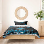 Personalized Cronulla Sutherland Sharks Bedding Set Graffiti Grunge Abstract Urban Street Style Design