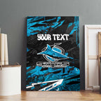 Personalized Cronulla Sutherland Sharks Canvas Wall Art Graffiti Grunge Abstract Urban Street Style Design