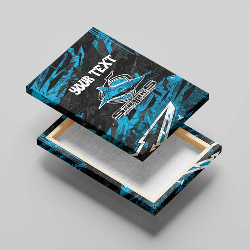 Personalized Cronulla Sutherland Sharks Canvas Wall Art Graffiti Grunge Abstract Urban Street Style Design