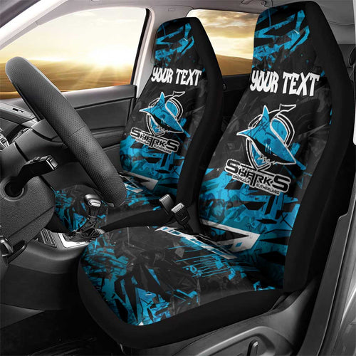 Personalized Cronulla Sutherland Sharks Car Seat Cover Graffiti Grunge Abstract Urban Street Style Design