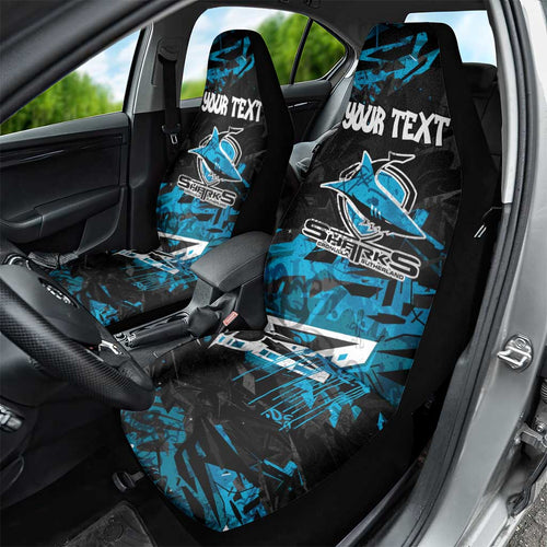 Personalized Cronulla Sutherland Sharks Car Seat Cover Graffiti Grunge Abstract Urban Street Style Design