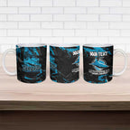 Personalized Cronulla Sutherland Sharks Ceramic Mug Graffiti Grunge Abstract Urban Street Style Design
