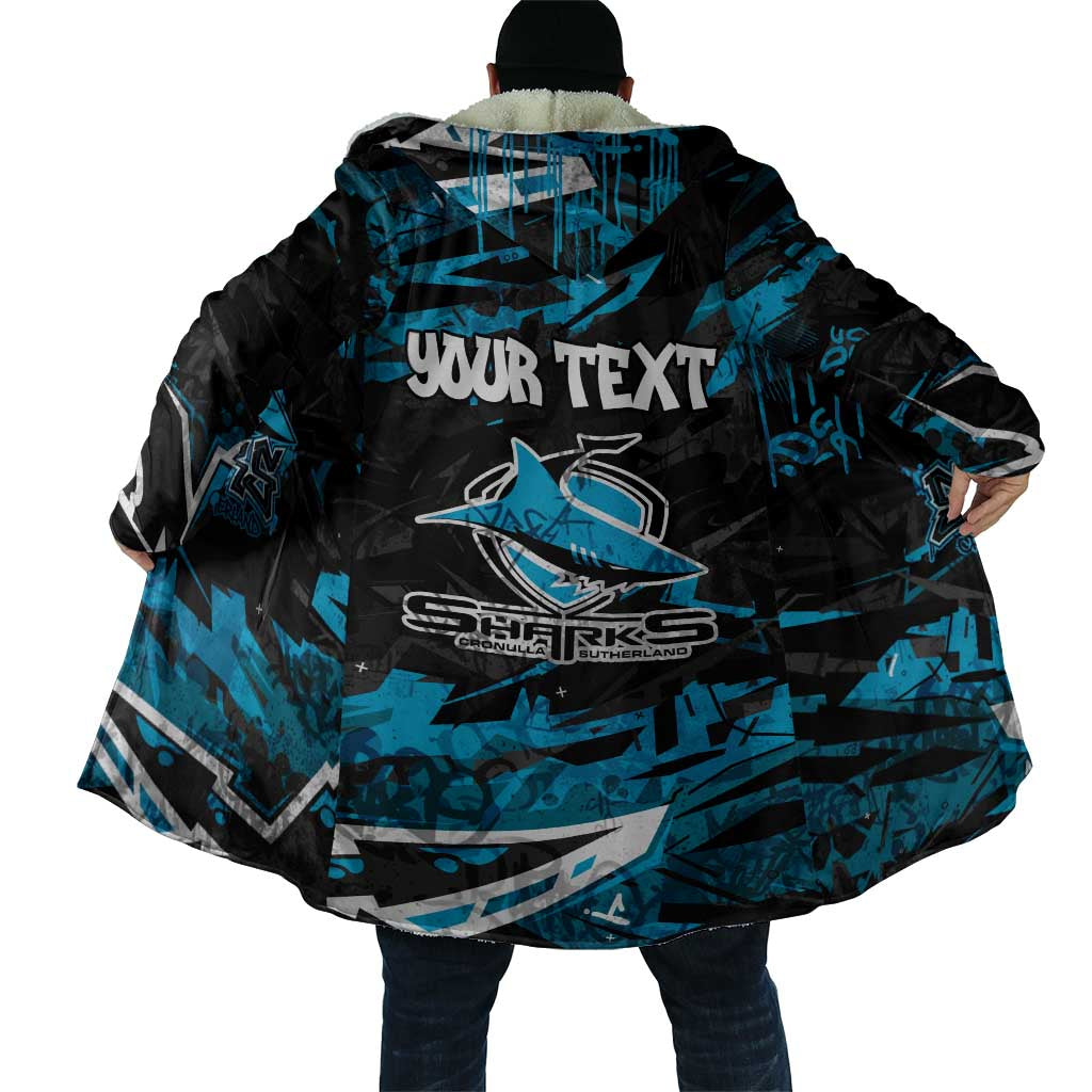 Personalized Cronulla Sutherland Sharks Cloak Graffiti Grunge Abstract Urban Street Style Design