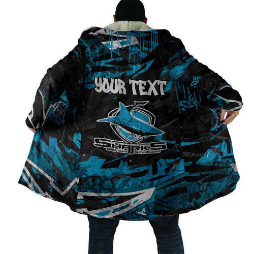 Personalized Cronulla Sutherland Sharks Cloak Graffiti Grunge Abstract Urban Street Style Design