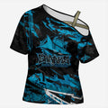 Personalized Cronulla Sutherland Sharks Cross Shoulder Shirt Graffiti Grunge Abstract Urban Street Style Design
