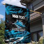 Personalized Cronulla Sutherland Sharks Garden Flag Graffiti Grunge Abstract Urban Street Style Design