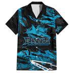 Personalized Cronulla Sutherland Sharks Hawaiian Shirt Graffiti Grunge Abstract Urban Street Style Design