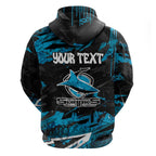 Personalized Cronulla Sutherland Sharks Hoodie Graffiti Grunge Abstract Urban Street Style Design