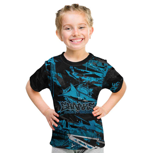 Personalized Cronulla Sutherland Sharks Kid T Shirt Graffiti Grunge Abstract Urban Street Style Design