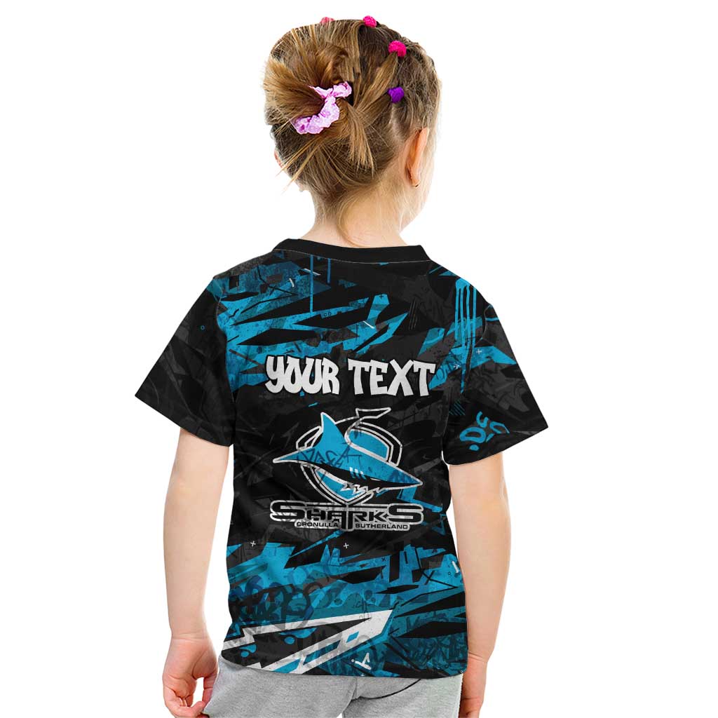 Personalized Cronulla Sutherland Sharks Kid T Shirt Graffiti Grunge Abstract Urban Street Style Design