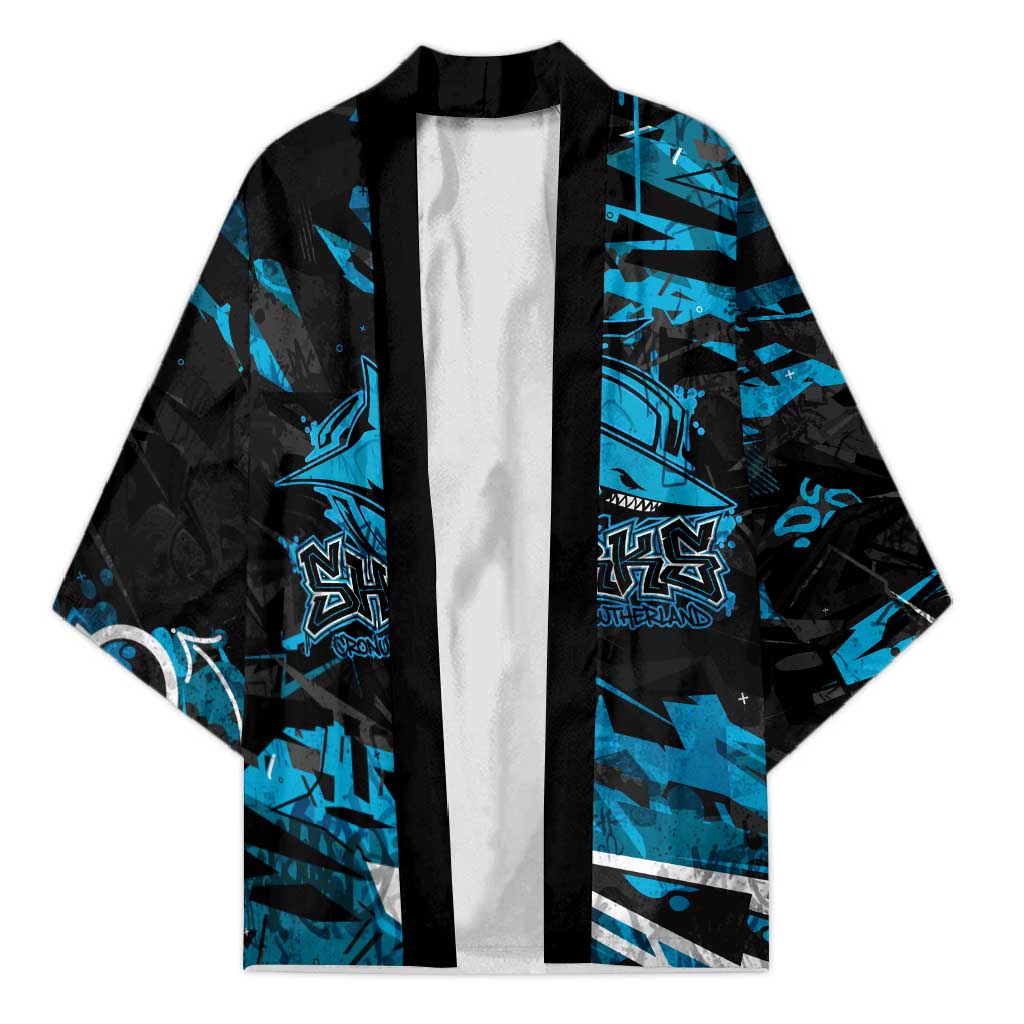 Personalized Cronulla Sutherland Sharks Kimono Graffiti Grunge Abstract Urban Street Style Design