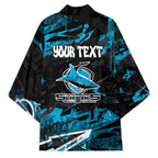 Personalized Cronulla Sutherland Sharks Kimono Graffiti Grunge Abstract Urban Street Style Design