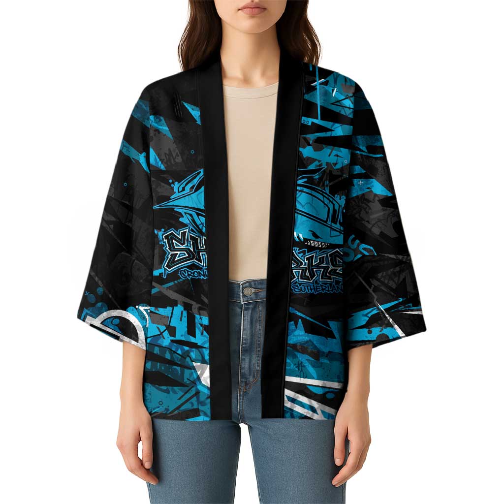 Personalized Cronulla Sutherland Sharks Kimono Graffiti Grunge Abstract Urban Street Style Design