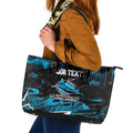 Personalized Cronulla Sutherland Sharks Leather Tote Bag Graffiti Grunge Abstract Urban Street Style Design