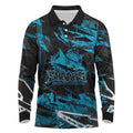 Personalized Cronulla Sutherland Sharks Long Sleeve Polo Shirt Graffiti Grunge Abstract Urban Street Style Design
