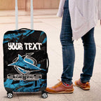 Personalized Cronulla Sutherland Sharks Luggage Cover Graffiti Grunge Abstract Urban Street Style Design