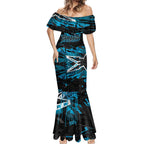 Personalized Cronulla Sutherland Sharks Mermaid Dress Graffiti Grunge Abstract Urban Street Style Design