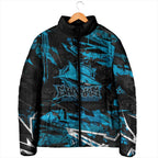 Personalized Cronulla Sutherland Sharks Padded Jacket Graffiti Grunge Abstract Urban Street Style Design