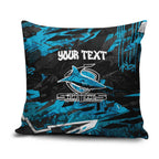 Personalized Cronulla Sutherland Sharks Pillow Cover Graffiti Grunge Abstract Urban Street Style Design