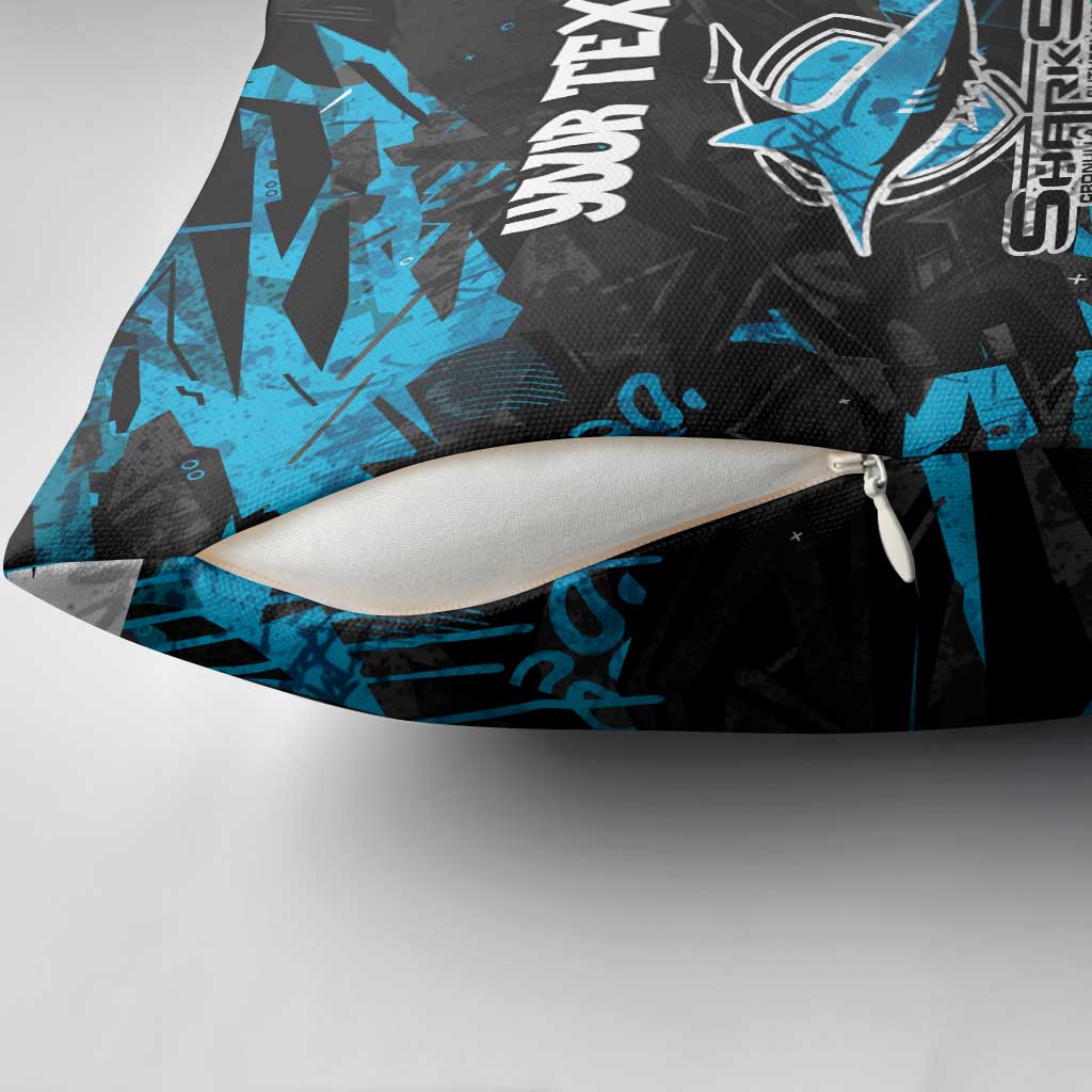Personalized Cronulla Sutherland Sharks Pillow Cover Graffiti Grunge Abstract Urban Street Style Design