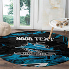 Personalized Cronulla Sutherland Sharks Round Carpet Graffiti Grunge Abstract Urban Street Style Design