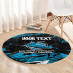Personalized Cronulla Sutherland Sharks Round Carpet Graffiti Grunge Abstract Urban Street Style Design