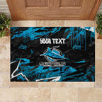 Personalized Cronulla Sutherland Sharks Rubber Doormat Graffiti Grunge Abstract Urban Street Style Design