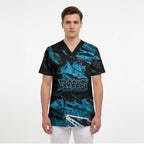 Personalized Cronulla Sutherland Sharks Scrub Top Graffiti Grunge Abstract Urban Street Style Design