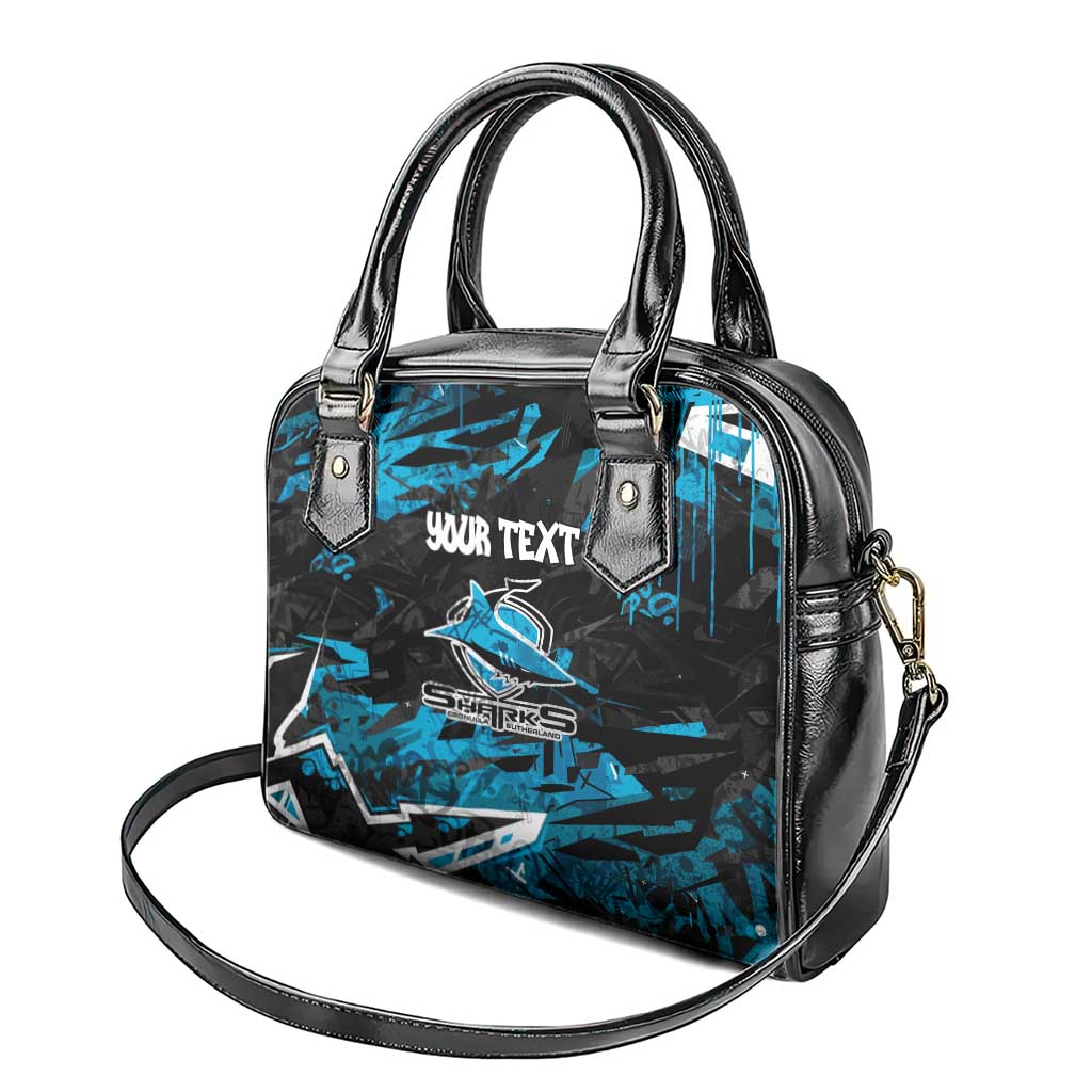 Personalized Cronulla Sutherland Sharks Shoulder Handbag Graffiti Grunge Abstract Urban Street Style Design