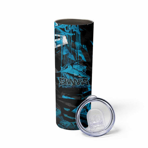 Personalized Cronulla Sutherland Sharks Skinny Tumbler Graffiti Grunge Abstract Urban Street Style Design