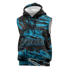Personalized Cronulla Sutherland Sharks Sleeveless Hoodie Graffiti Grunge Abstract Urban Street Style Design
