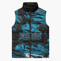 Personalized Cronulla Sutherland Sharks Sleeveless Puffer Jacket Graffiti Grunge Abstract Urban Street Style Design