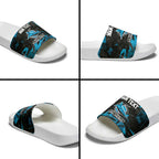 Personalized Cronulla Sutherland Sharks Slide Sandals Graffiti Grunge Abstract Urban Street Style Design