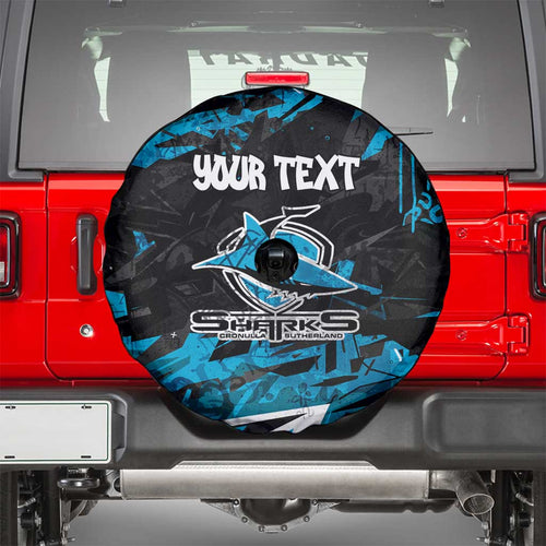 Personalized Cronulla Sutherland Sharks Spare Tire Cover Graffiti Grunge Abstract Urban Street Style Design