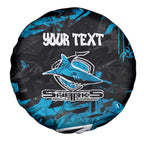 Personalized Cronulla Sutherland Sharks Spare Tire Cover Graffiti Grunge Abstract Urban Street Style Design
