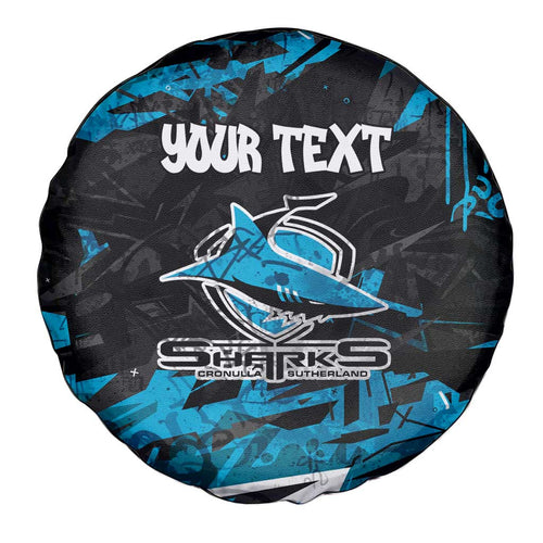 Personalized Cronulla Sutherland Sharks Spare Tire Cover Graffiti Grunge Abstract Urban Street Style Design