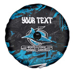 Personalized Cronulla Sutherland Sharks Spare Tire Cover Graffiti Grunge Abstract Urban Street Style Design