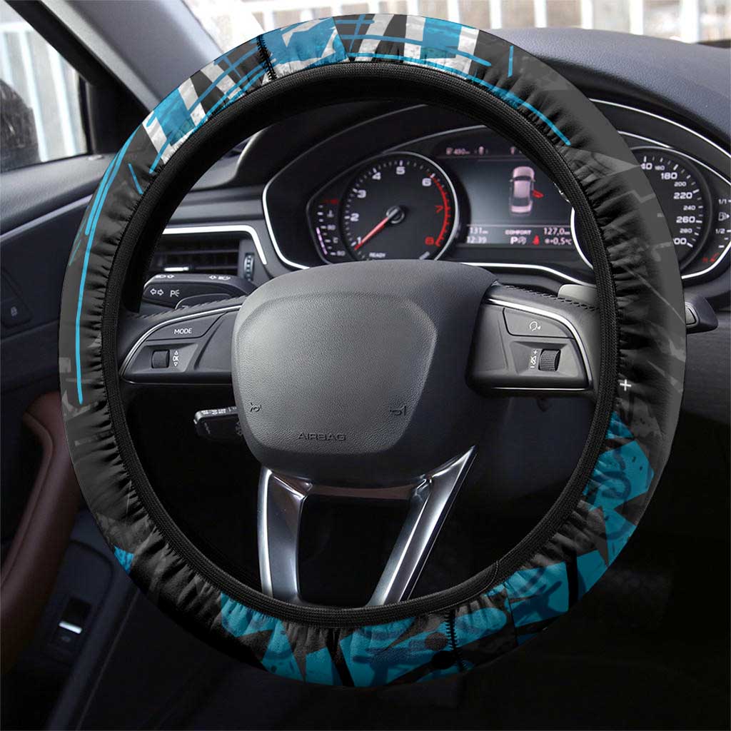 Cronulla Sutherland Sharks Steering Wheel Cover Graffiti Grunge Abstract Urban Street Style Design