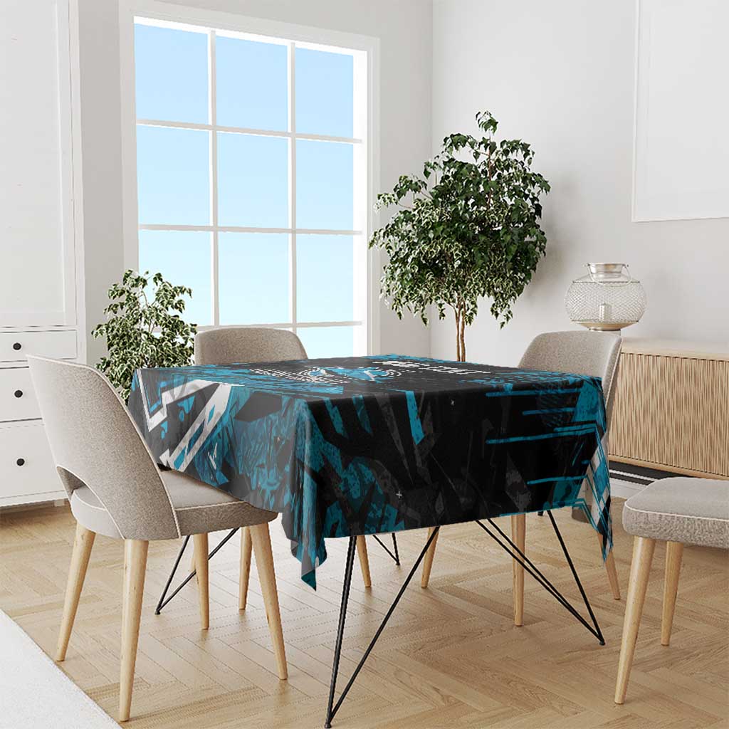 Personalized Cronulla Sutherland Sharks Tablecloth Graffiti Grunge Abstract Urban Street Style Design