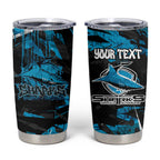 Personalized Cronulla Sutherland Sharks Tumbler Cup Graffiti Grunge Abstract Urban Street Style Design