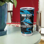 Personalized Cronulla Sutherland Sharks Tumbler Cup Graffiti Grunge Abstract Urban Street Style Design