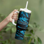 Personalized Cronulla Sutherland Sharks Tumbler With Handle Graffiti Grunge Abstract Urban Street Style Design