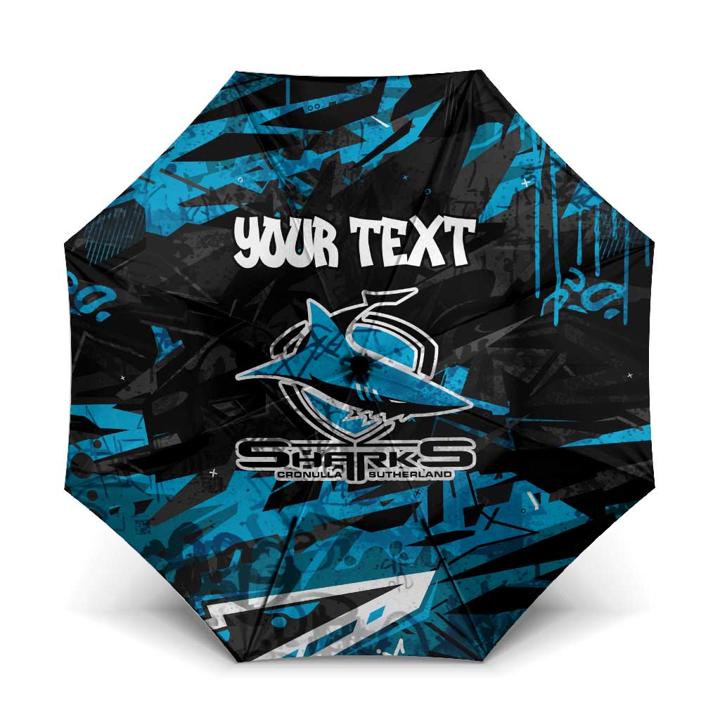 Personalized Cronulla Sutherland Sharks Umbrella Graffiti Grunge Abstract Urban Street Style Design