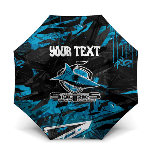 Personalized Cronulla Sutherland Sharks Umbrella Graffiti Grunge Abstract Urban Street Style Design