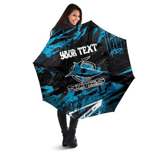 Personalized Cronulla Sutherland Sharks Umbrella Graffiti Grunge Abstract Urban Street Style Design