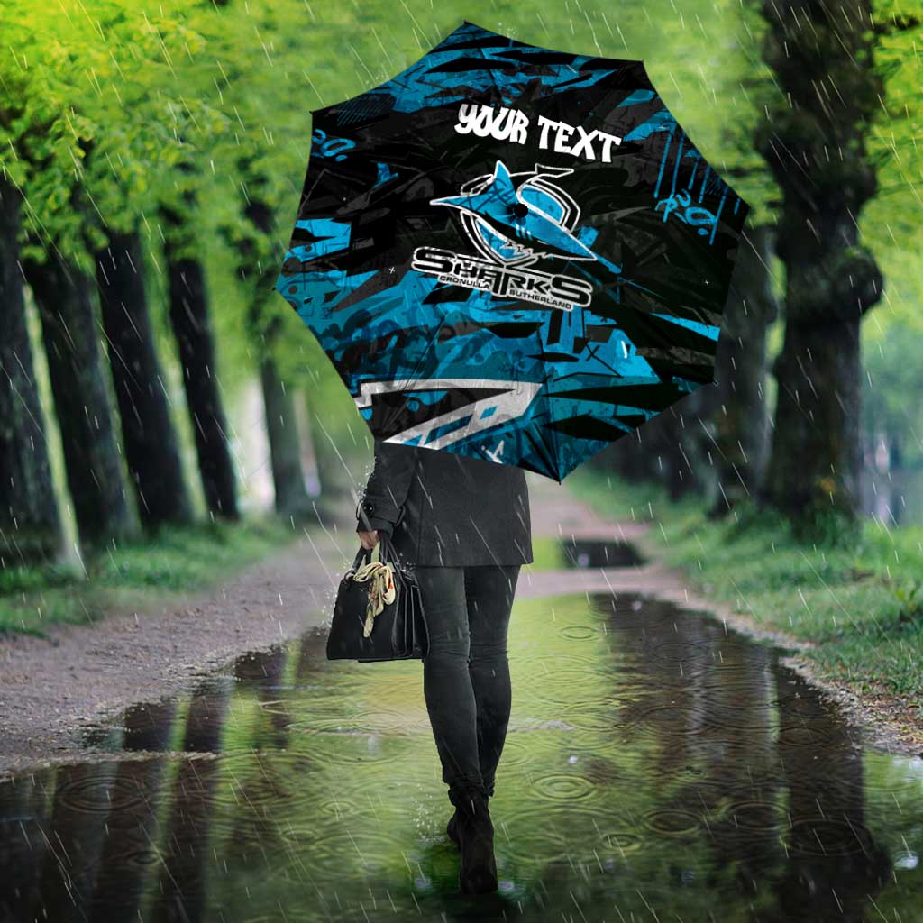 Personalized Cronulla Sutherland Sharks Umbrella Graffiti Grunge Abstract Urban Street Style Design