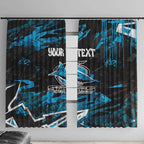 Personalized Cronulla Sutherland Sharks Window Curtain Graffiti Grunge Abstract Urban Street Style Design